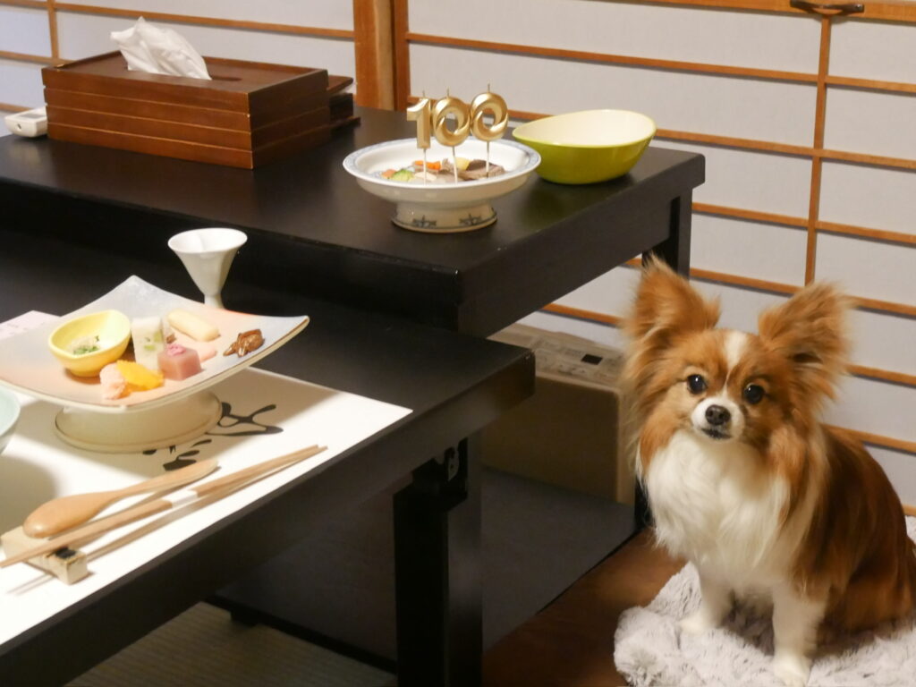 料亭の個室も愛犬同伴可能